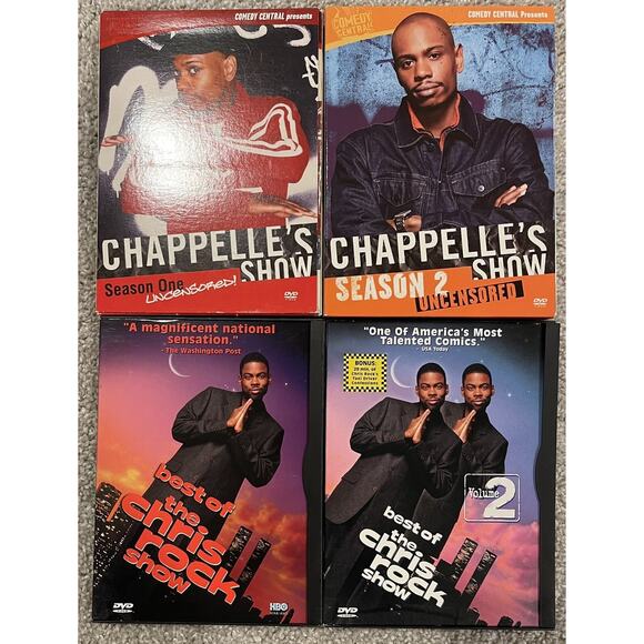Chappelle’s Show: Complete Seasons 1 & 2 Uncensored! & Chris Rock Show Lot Of 4 - Picture 1 of 2